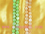 five strands plated color button shaped shell strands